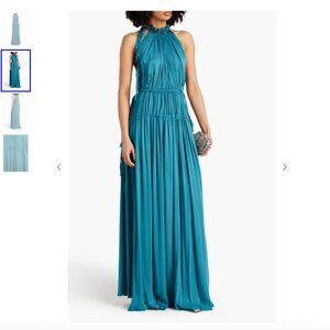 Bondi Born Resplendent Satin Twill Maxi Dress Derwent M/L NWT